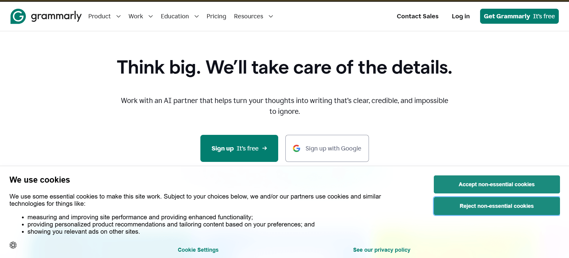 Grammarly AI writing assistant showing tone, clarity, and grammar suggestions in a student essay