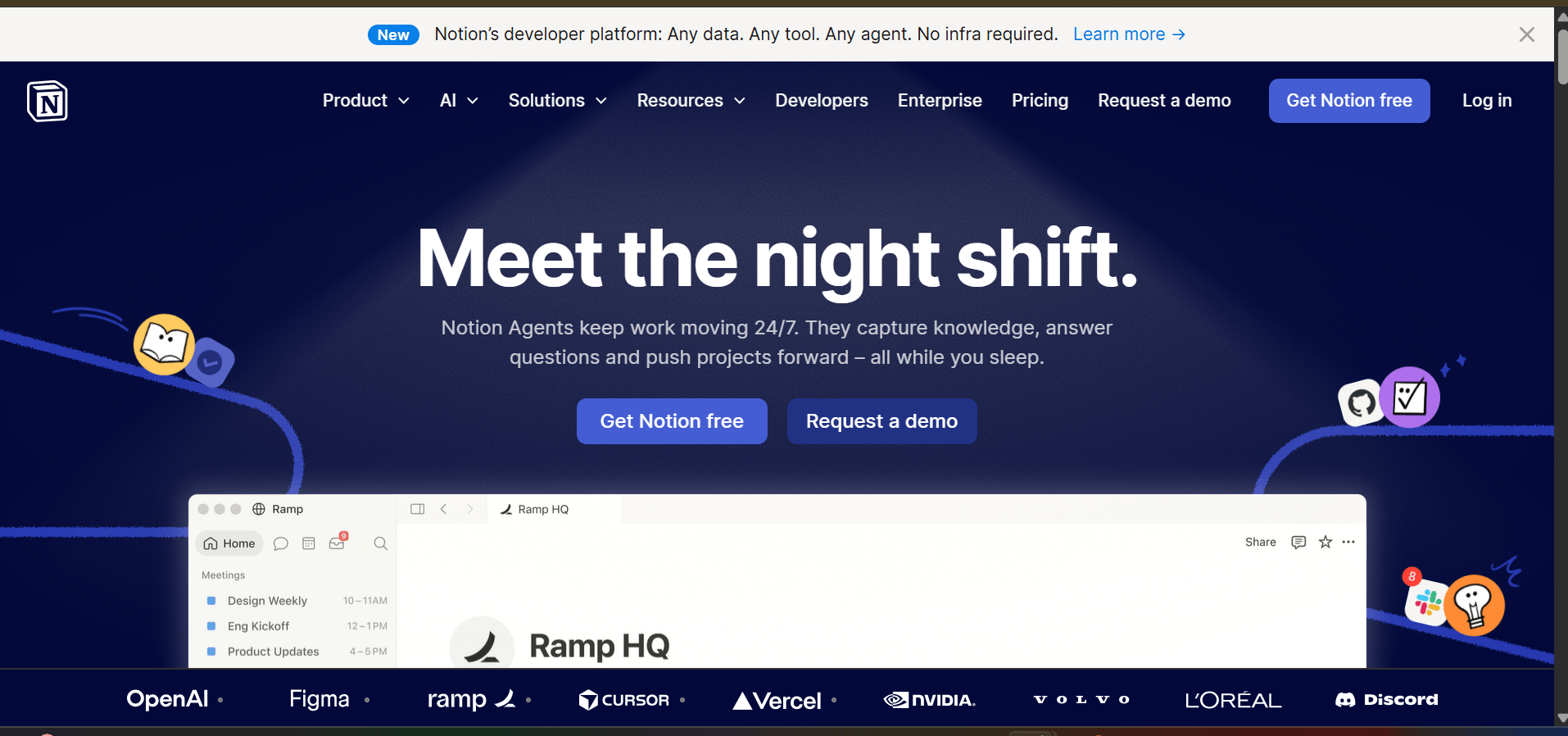 Notion AI workspace showing linked databases, AI summarization, and student semester planning