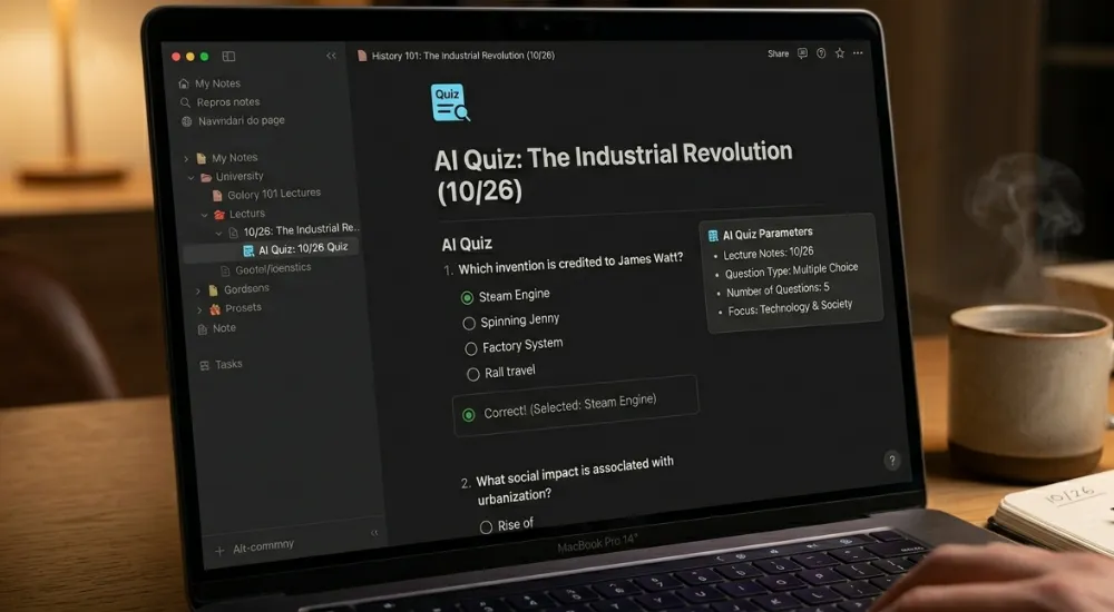 student study workflow comparison with and without Notion AI