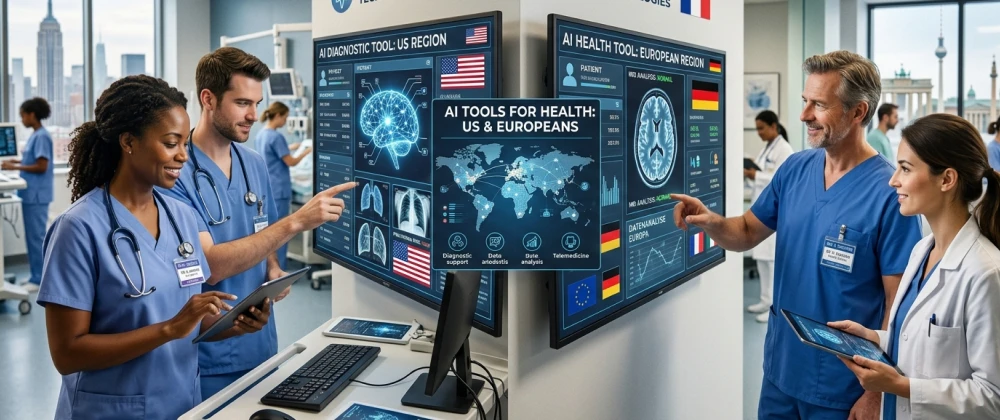 Best AI tools for health in 2026 shown on smartphone and laptop