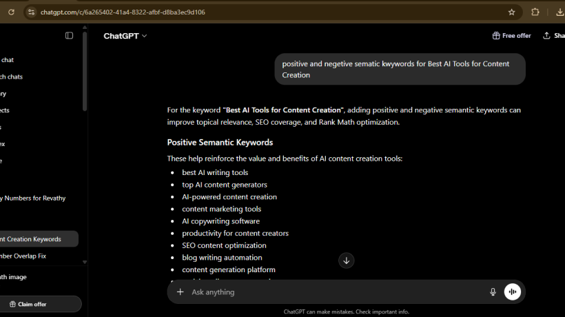 ChatGPT AI writing interface 2026 with GPT-4o